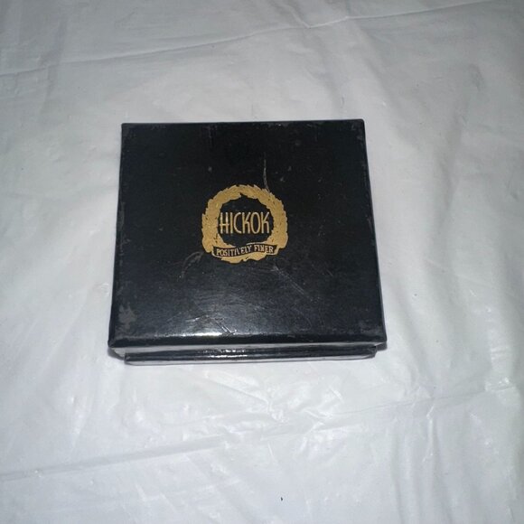 Hickok Mens Cufflink & Tie Clip Set In Original Box - Picture 4 of 4